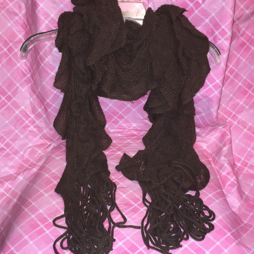 🎈SALE🎈🧣SCARF #19 “BROWN RUFFLES”🧣